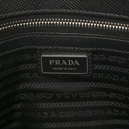 Prada Saffiano Cuir Triangle Logo Embossed Vertical Tote Black 6 of 13