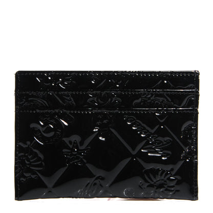 Chanel Patent Calfskin Lucky Symbols Card Holder Case Black 1 of 9