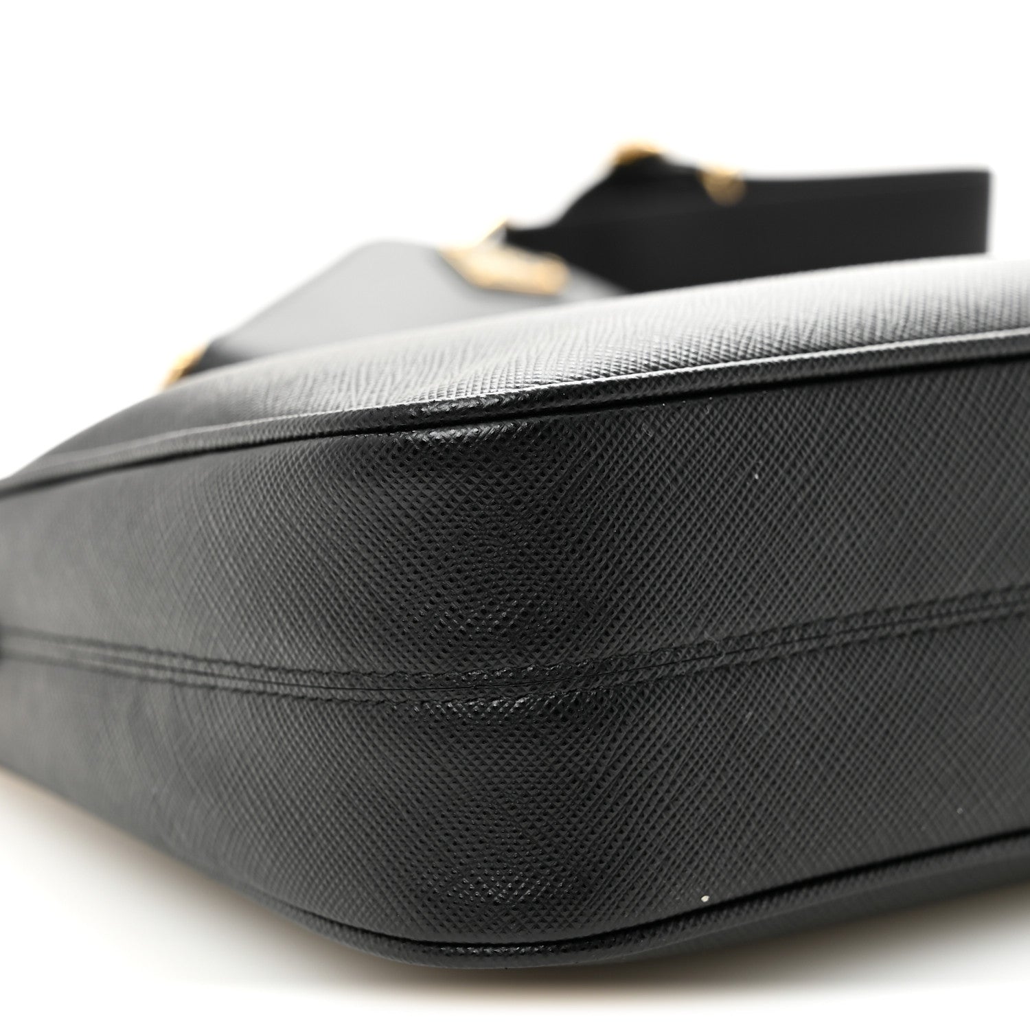 Prada Saffiano Lux Re-Edition 2005 Shoulder Bag Black 9 of 10