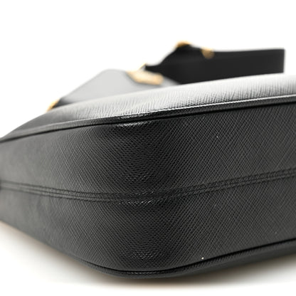 Prada Saffiano Lux Re-Edition 2005 Shoulder Bag Black 9 of 10