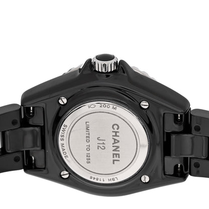 Chanel Stainless Steel Ceramic 33mm J12 Electro Quartz Watch Black 4 of 4