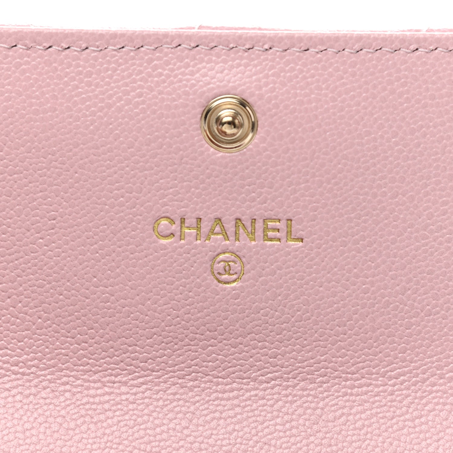 Chanel Caviar Quilted Studded CC Flap Card Holder Light Pink 6 of 9