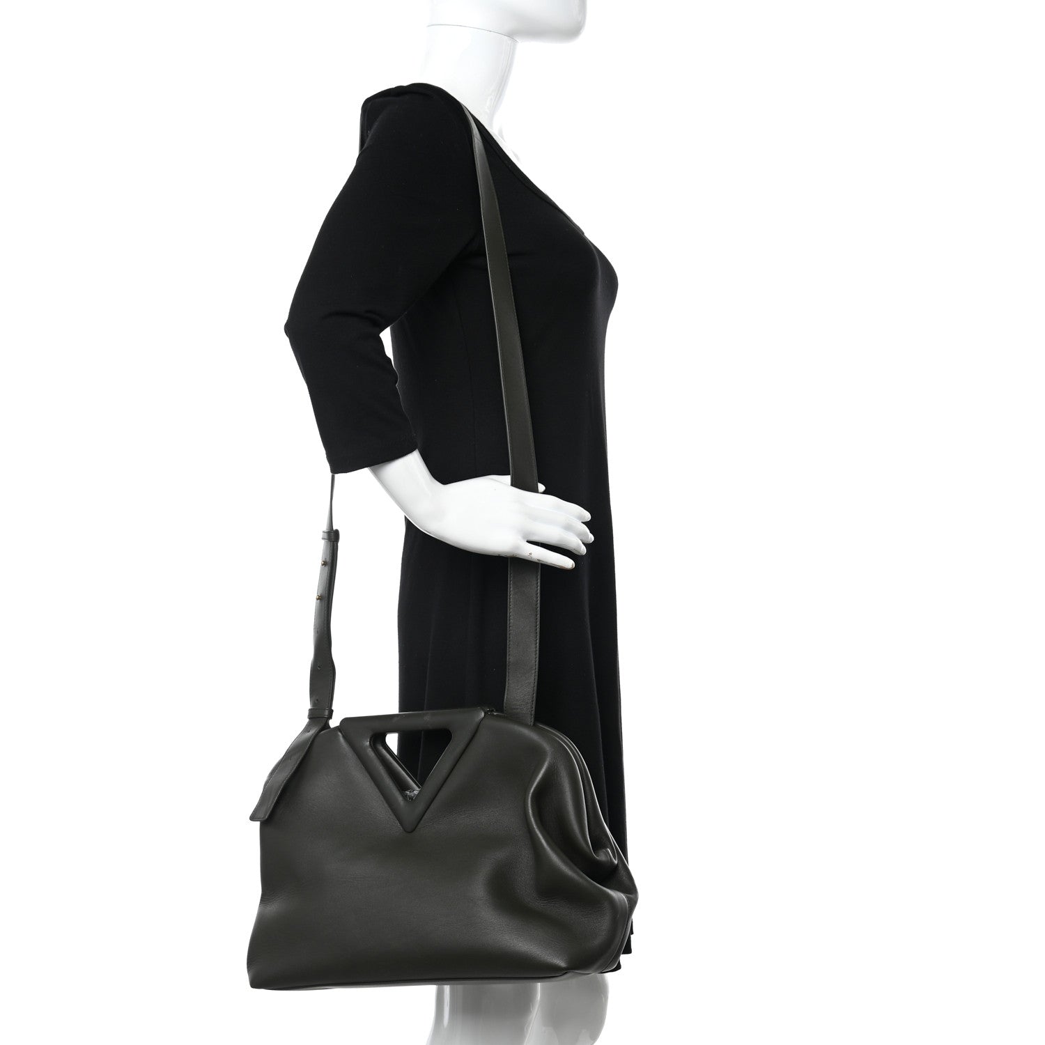 Bottega Veneta Calfskin Large The Point Triangle Bag Camping 2 of 11