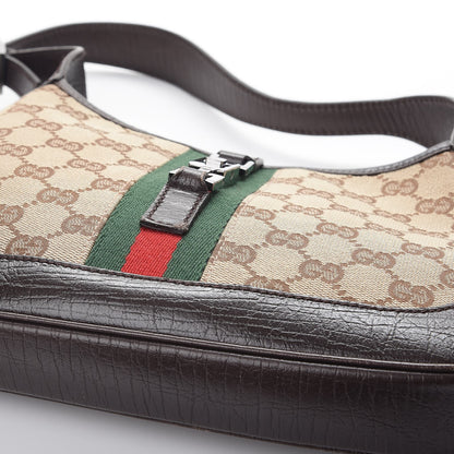 Gucci Monogram Web Small Jackie O Hobo Dark Brown 9 of 10