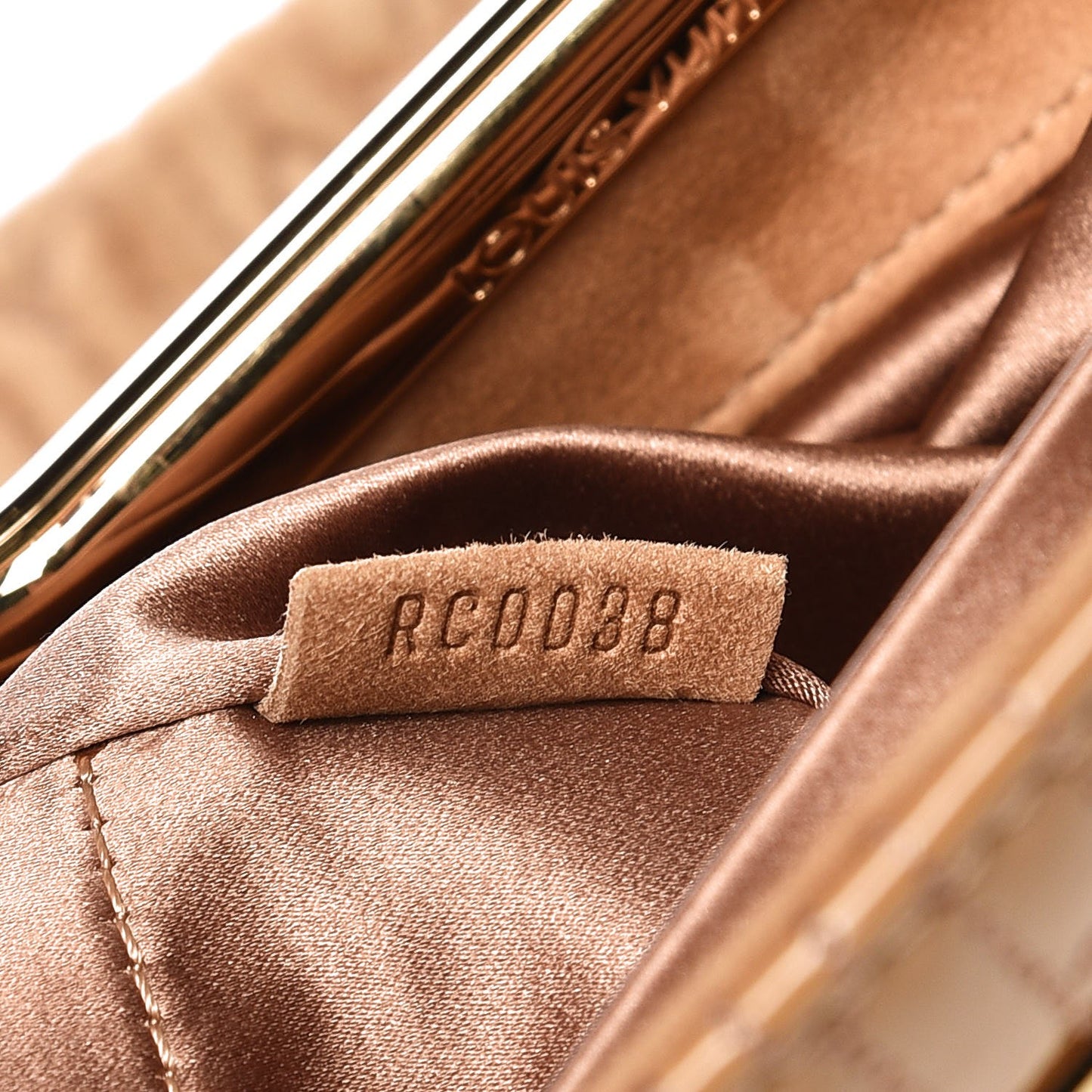 Suede Monogram Motard Afterdark Clutch Powder