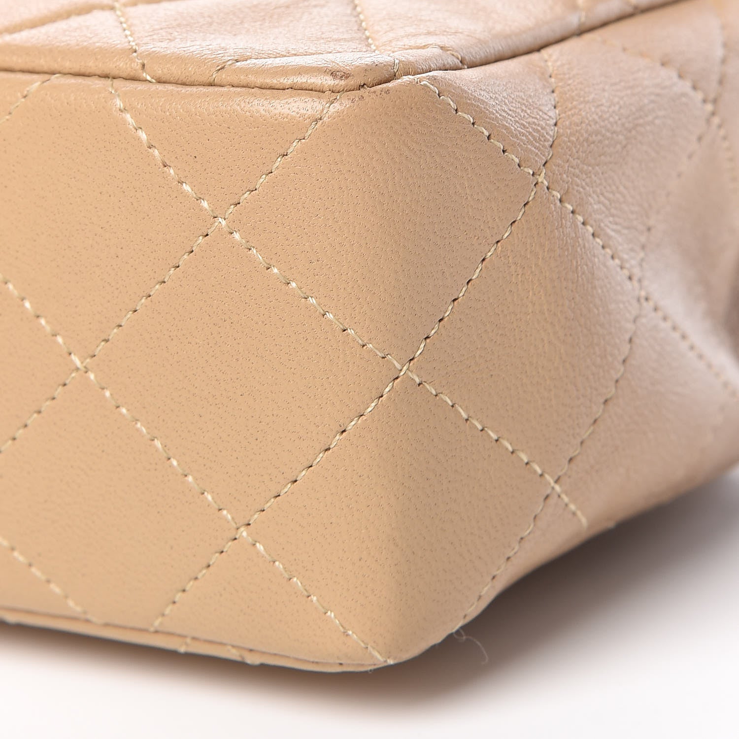 Chanel Lambskin Quilted Mini Square Flap Beige 9 of 15