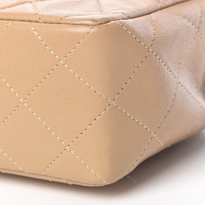 Chanel Lambskin Quilted Mini Square Flap Beige 9 of 15