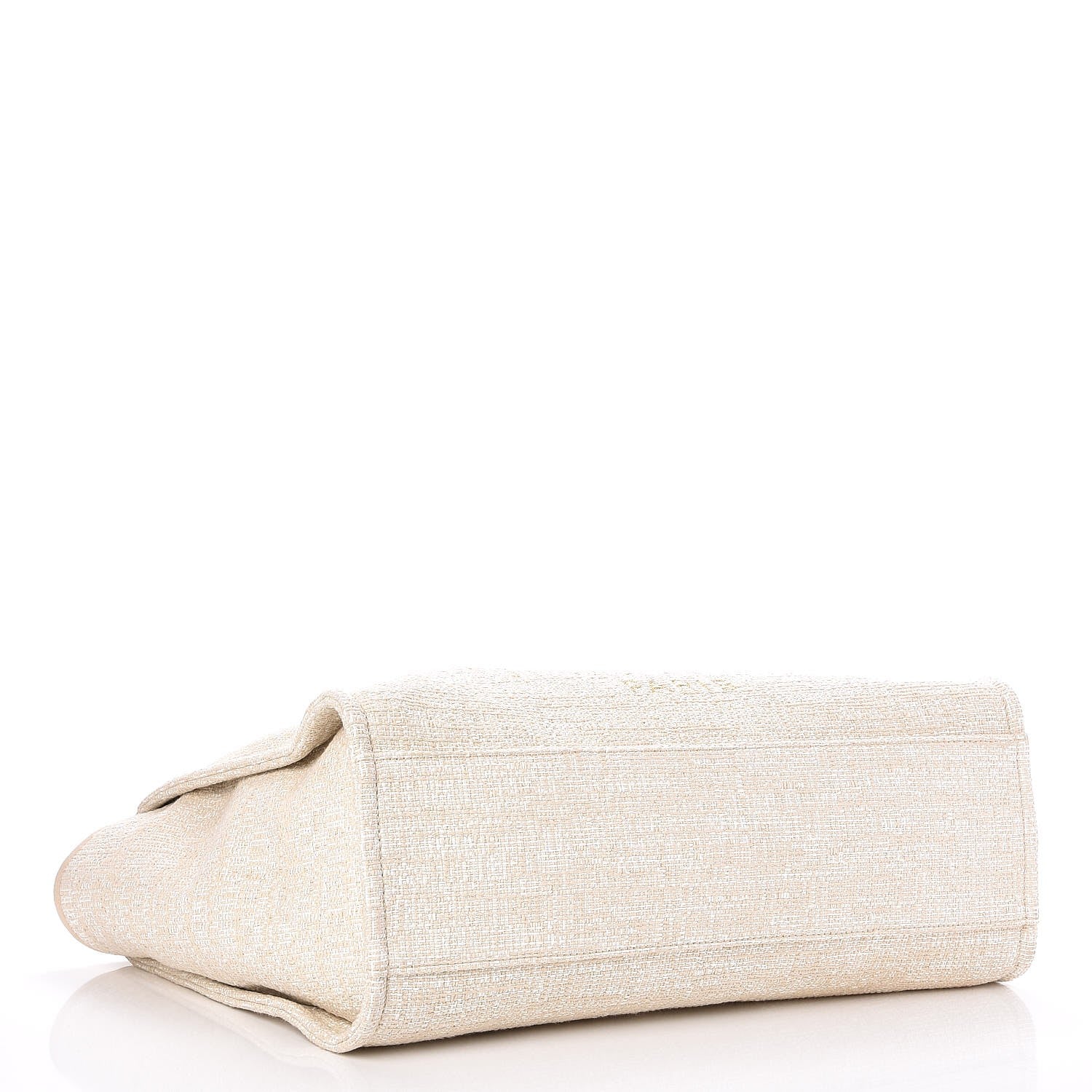 Chanel Canvas Large Deauville Tote Light Beige 4 of 8