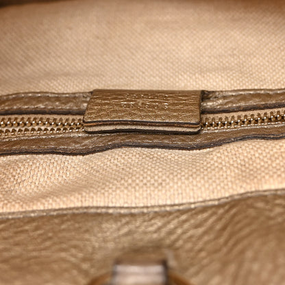 Gucci Metallic Pebbled Calfskin Medium Soho Chain Shoulder Bag Golden Beige 12 of 14