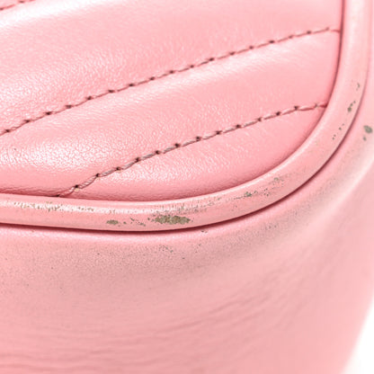 Gucci Calfskin Matelasse Small GG Marmont Chain Shoulder Bag Wild Rose 11 of 12