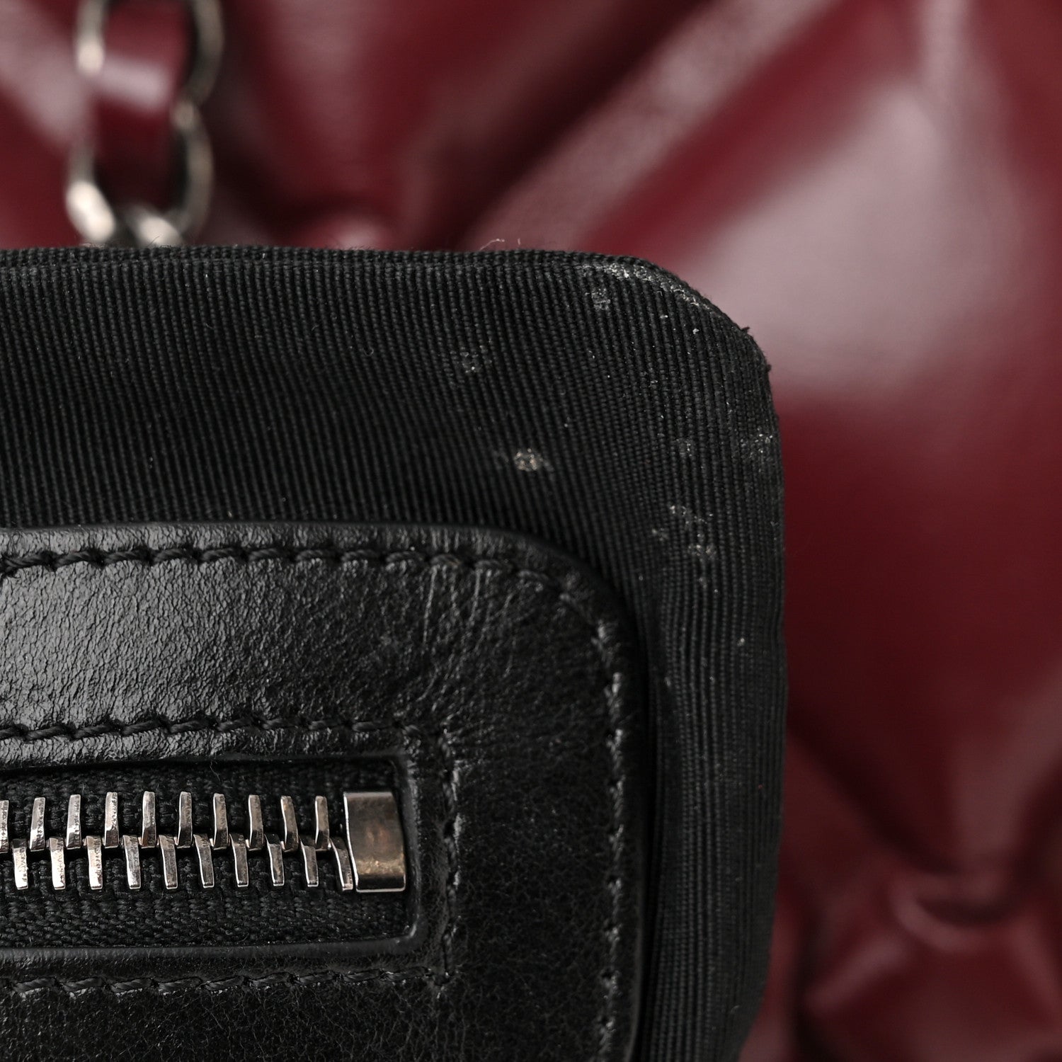 Chanel Calfskin Quilted Large Chesterfield Tote Burgundy 14 of 14
