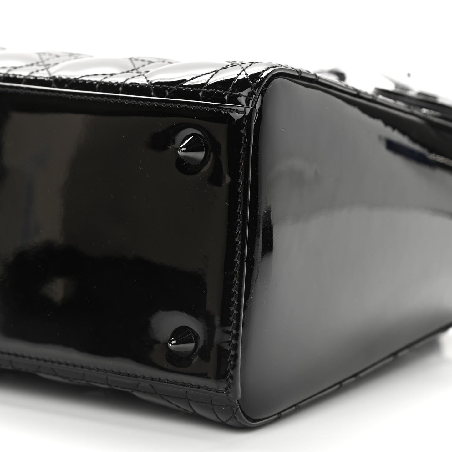 Patent Cannage Medium Lady Dior Black