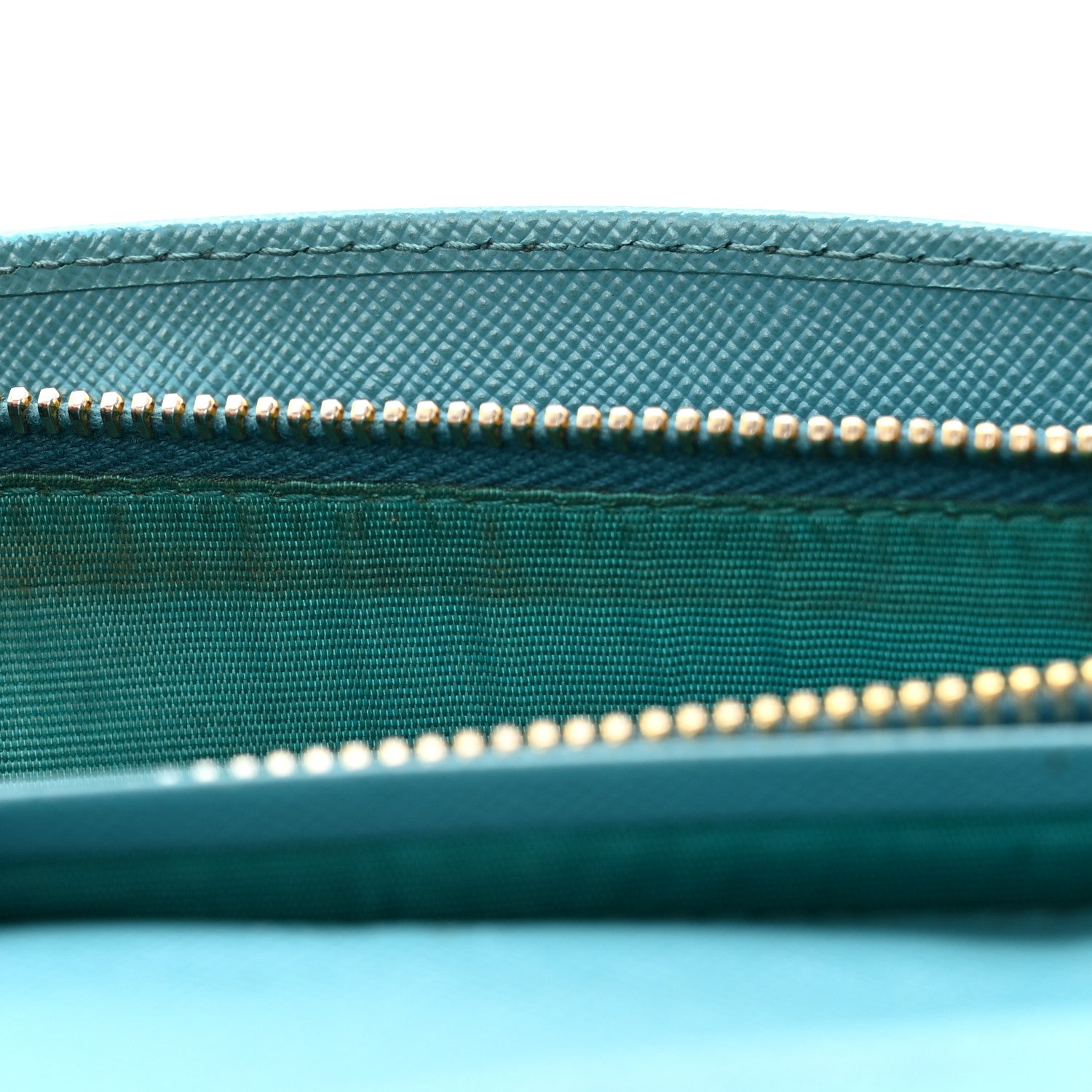 Prada Saffiano Metal Continental Flap Wallet Bluette Cobalto Turchese 9 of 14