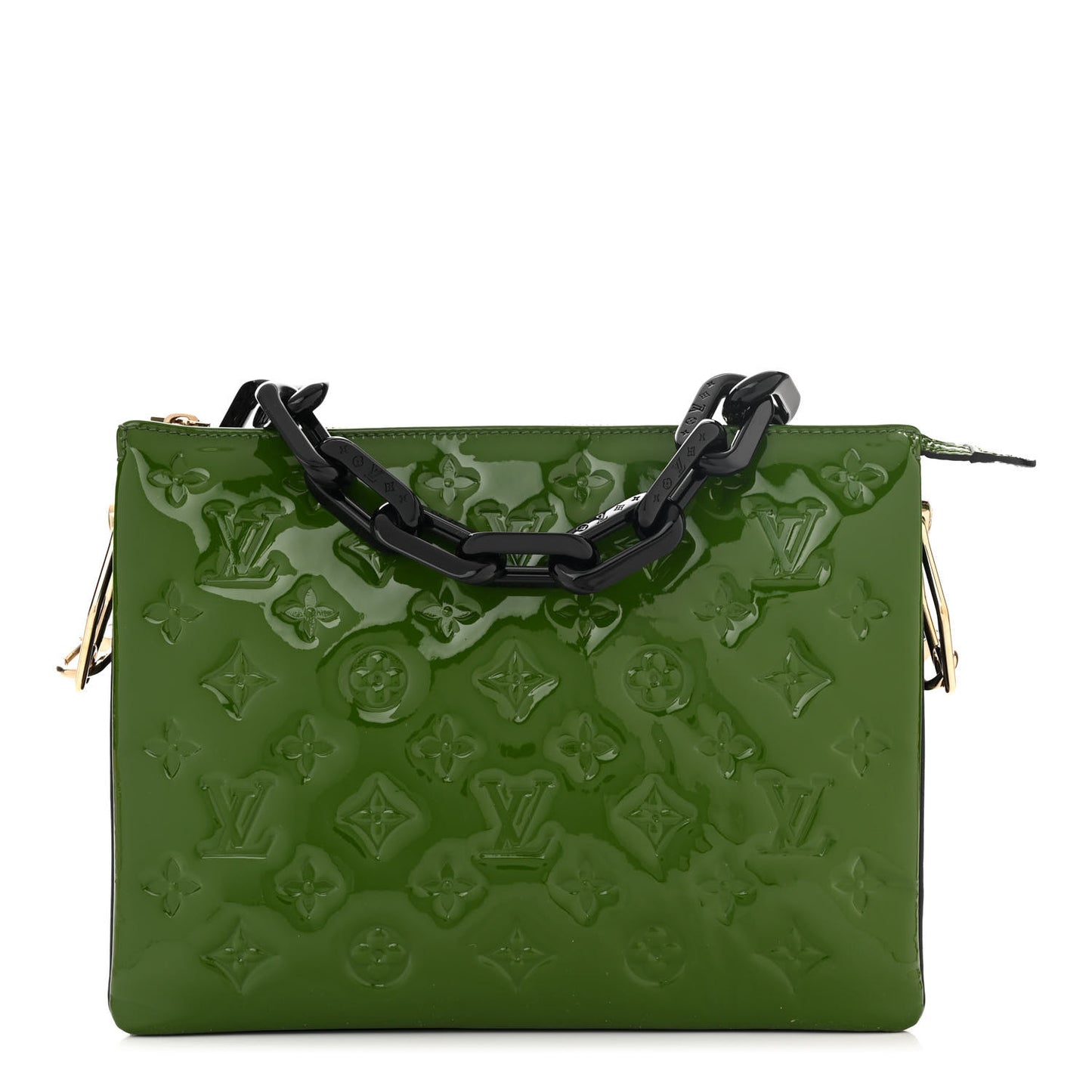 Patent Embossed Monogram Coussin PM Green Black