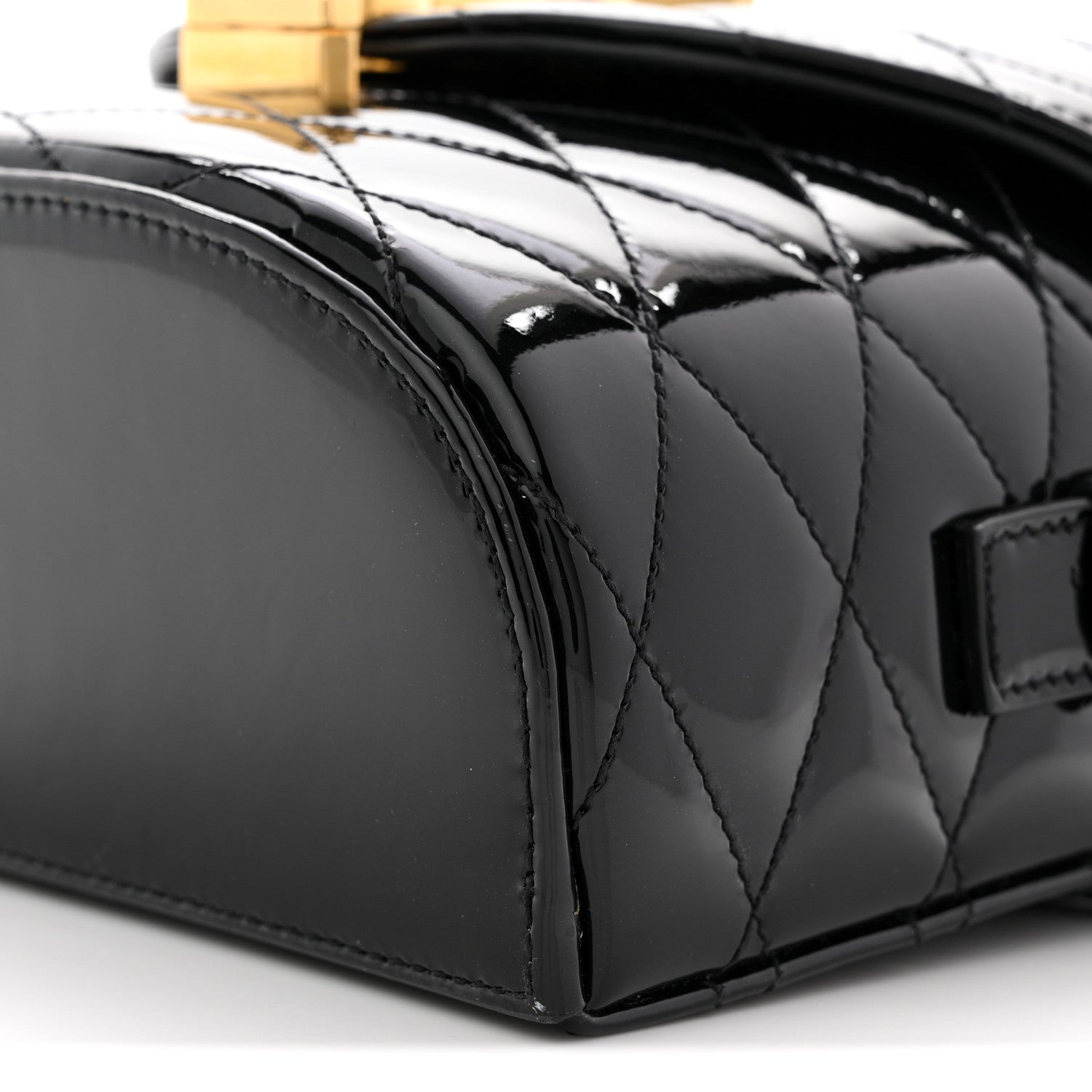Saint Laurent Patent Matelasse Monogram June Box Bag Black 10 of 12
