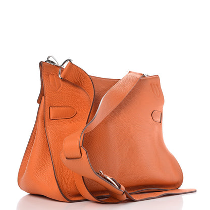 Hermes Taurillon Clemence Jypsiere 34 Orange 3 of 15