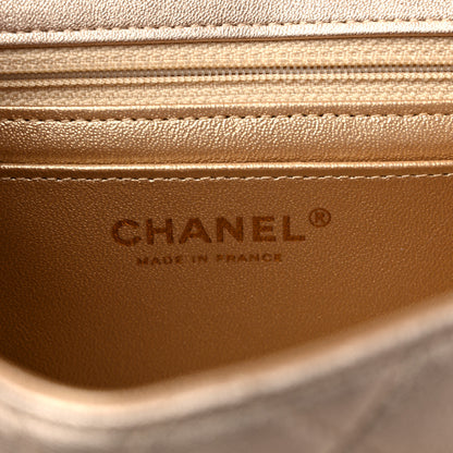 Chanel Metallic Lambskin Quilted Mini Square Flap Gold 6 of 9