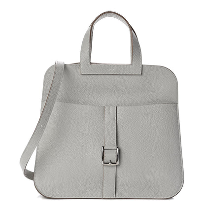 Hermes Taurillon Clemence Halzan 31 Gris Perle 1 of 17