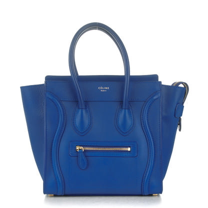 Celine Smooth Calfskin Micro Luggage Royal Blue 1 of 8