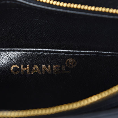 Chanel Satin Top Handle Evening Bag Black 5 of 11