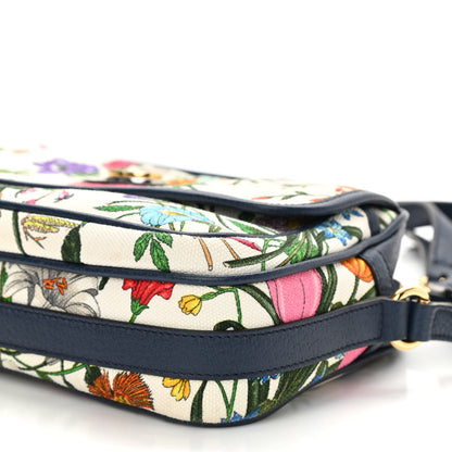 Gucci Canvas Flora Floral Shoulder Bag White Blue Agata Multicolor 10 of 11
