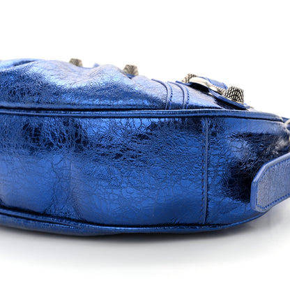 Balenciaga Metallic Arena Agneau Le Cagole Shoulder Bag XS Blue 11 of 13