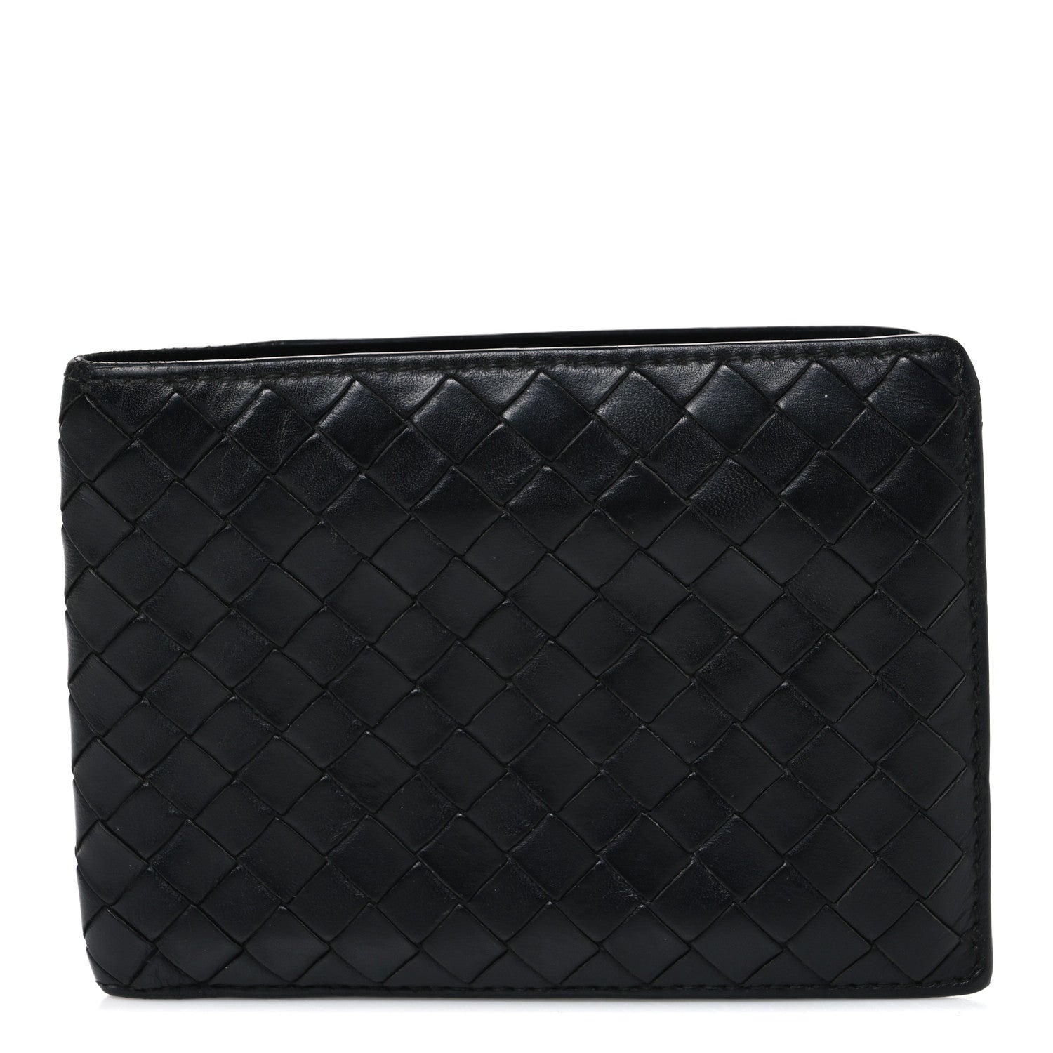 Bottega Veneta Nappa Intrecciato Bi-Fold Wallet Black 1 of 8