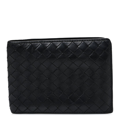Bottega Veneta Nappa Intrecciato Bi-Fold Wallet Black 1 of 8