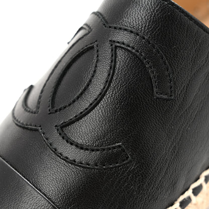 Chanel Lambskin CC Espadrilles 36 Black 16 of 16