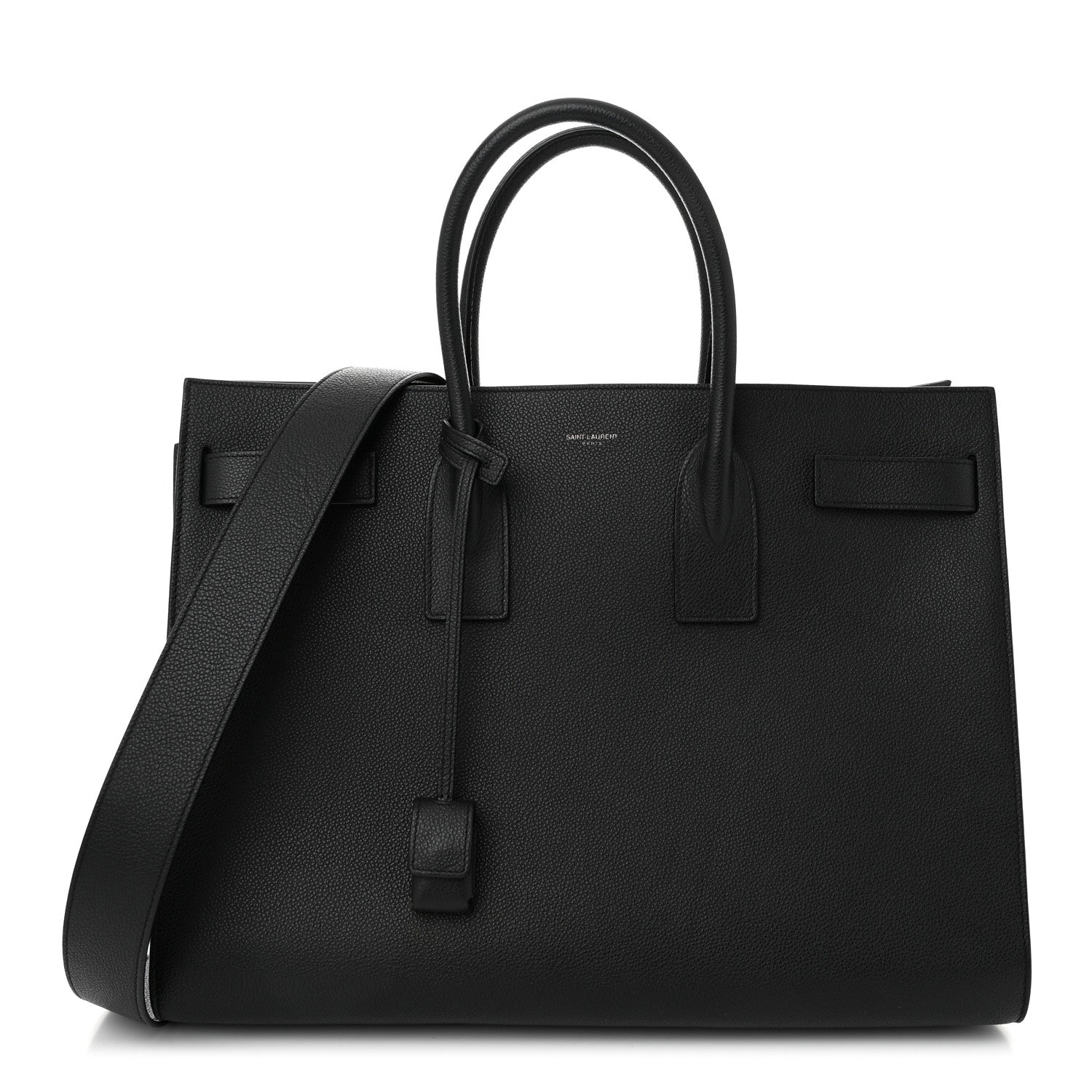Saint Laurent Grained Calfskin Large Sac De Jour Carryall Black 1 of 9