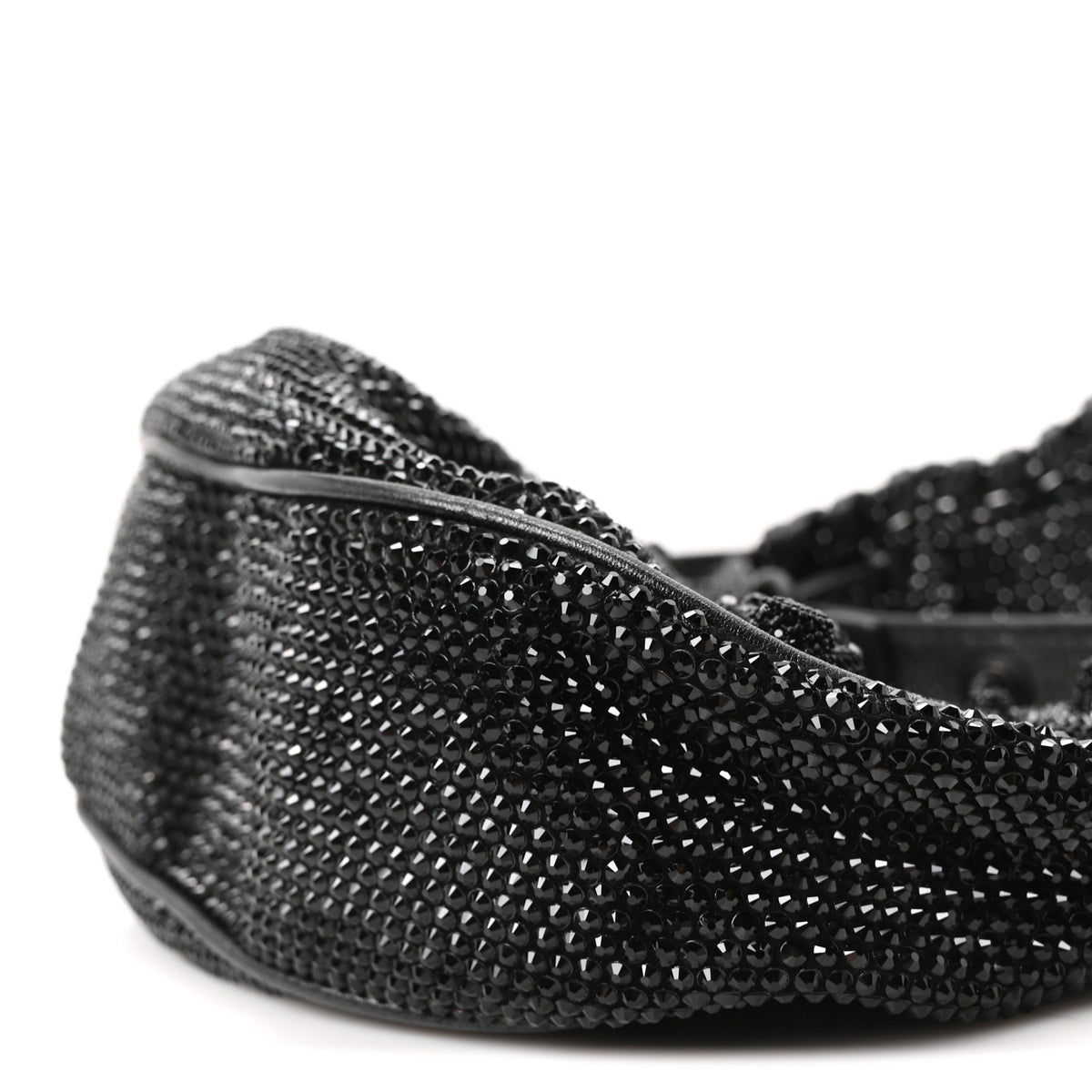 Strass Suede Le Cagole Shoulder Bag XS Black Jet