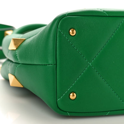 Valentino Garavani Nappa Small Roman Stud The Handle Bag Gea Green 9 of 10