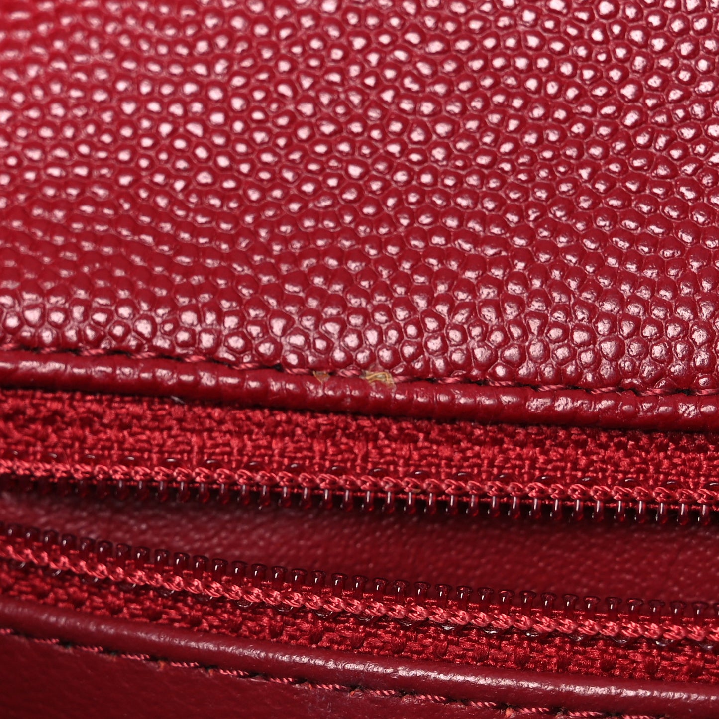 Caviar Quilted Mini Square Flap Red