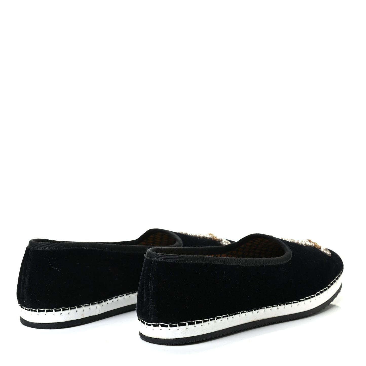 Velluto Marmara Pearl Embellished Mens Loafers 6.5 Black