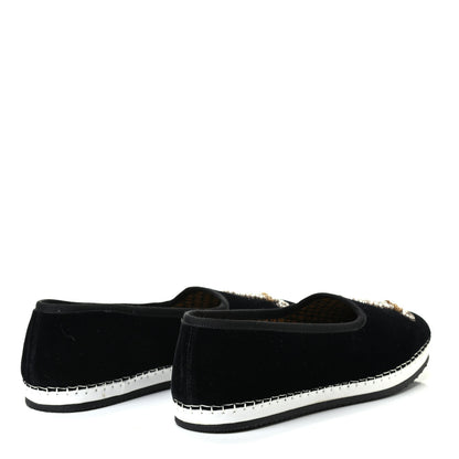 Gucci Velluto Marmara Pearl Embellished Mens Loafers 6.5 Black 4 of 10