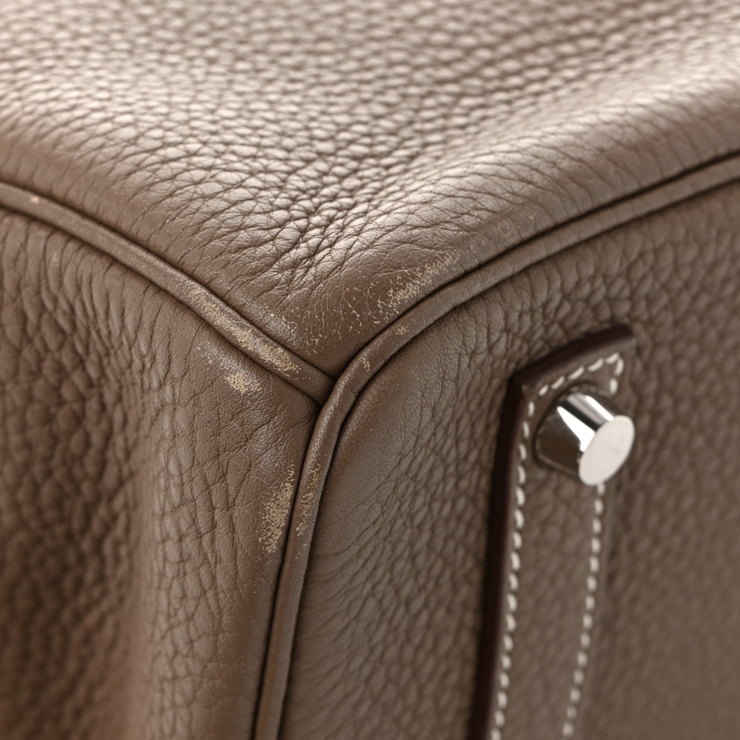Hermes Taurillon Clemence Birkin 35 Etoupe 11 of 11