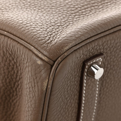 Hermes Taurillon Clemence Birkin 35 Etoupe 11 of 11
