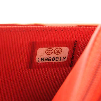 Chanel Patent Striped Wallet On Chain WOC Red 9 of 9