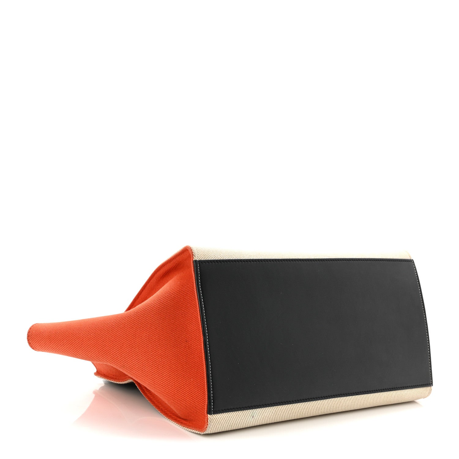 Celine Smooth Calfskin Linen Small Tri-Color Trapeze Orange 4 of 10