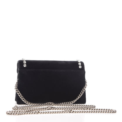 Gucci Velvet Crystal Super Mini Dionysus Shoulder Bag Black 3 of 7