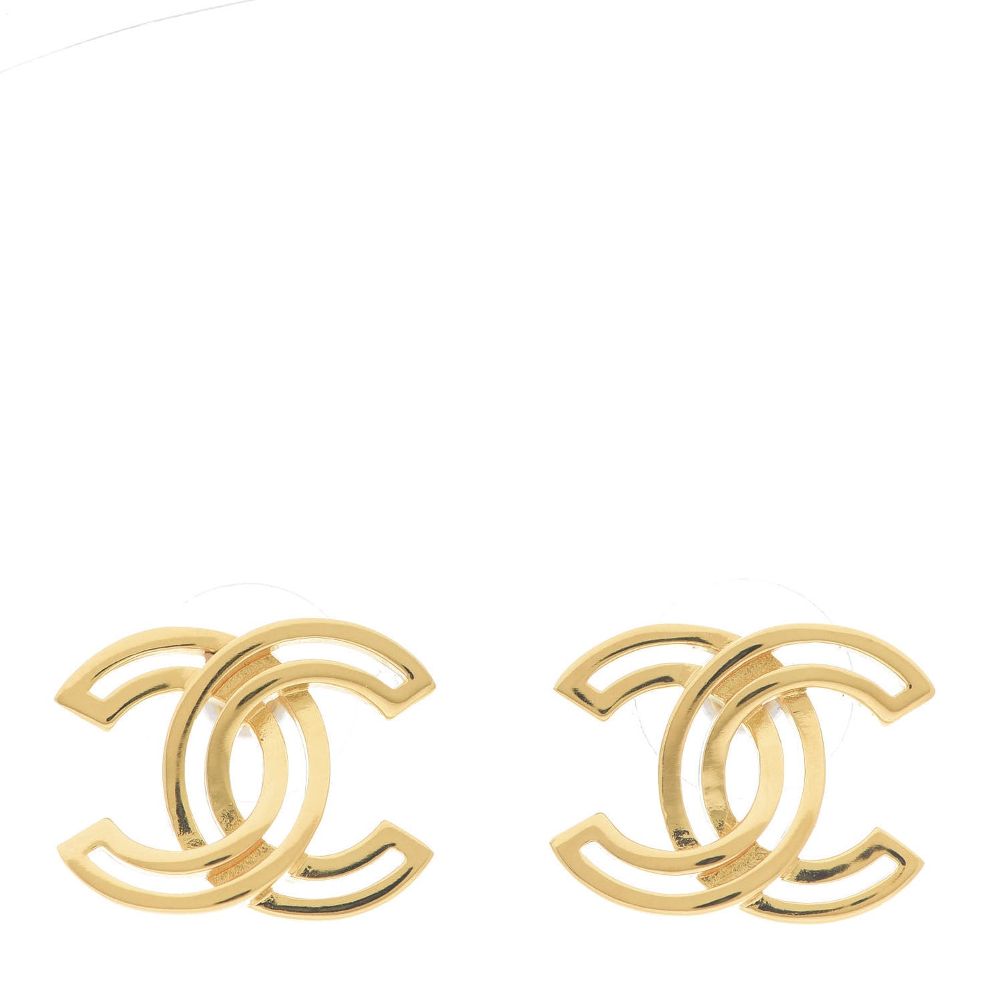 Metal Obazine CC Earrings Gold