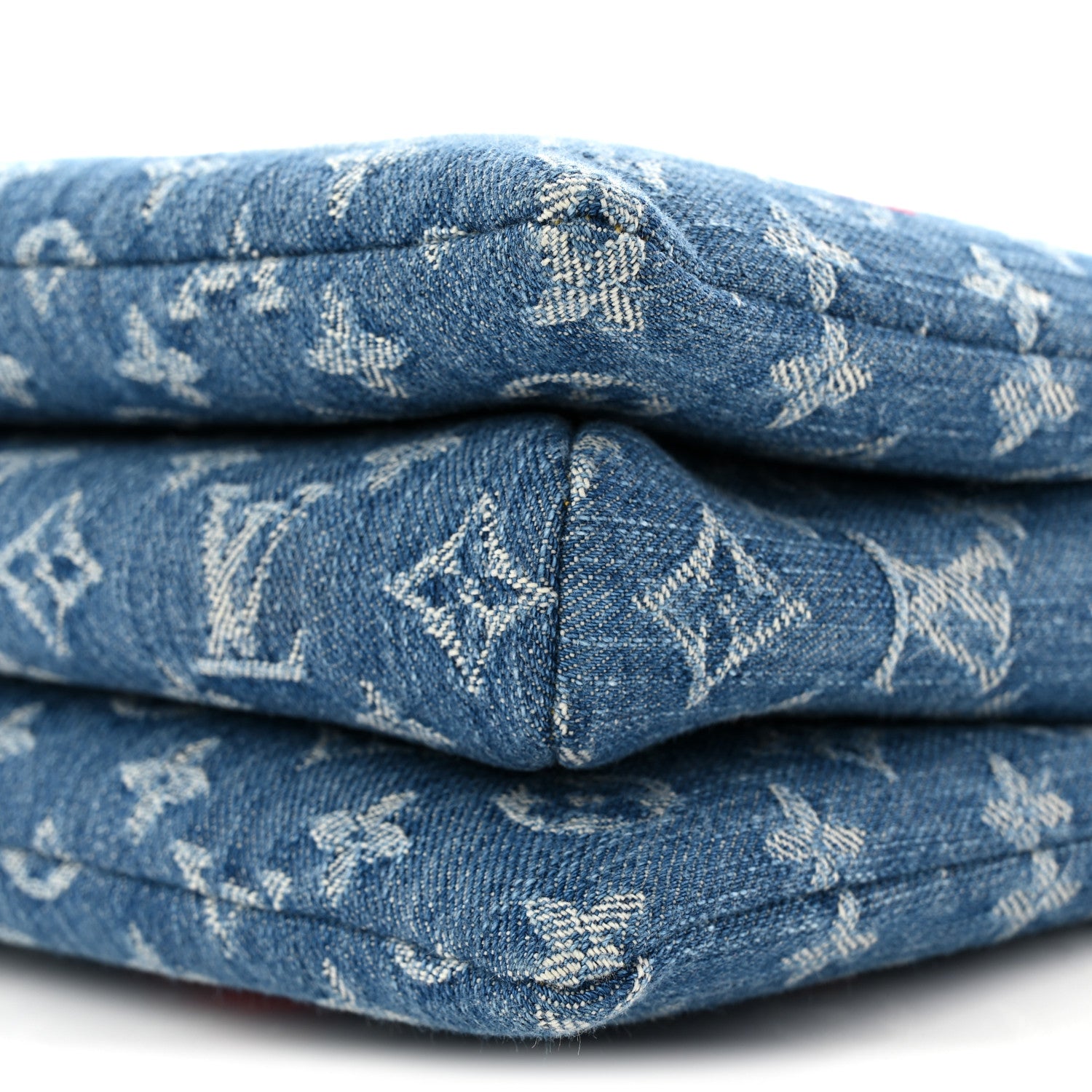 Louis Vuitton LV X TM Monogram Denim Cerises Coussin PM Blue 9 of 9