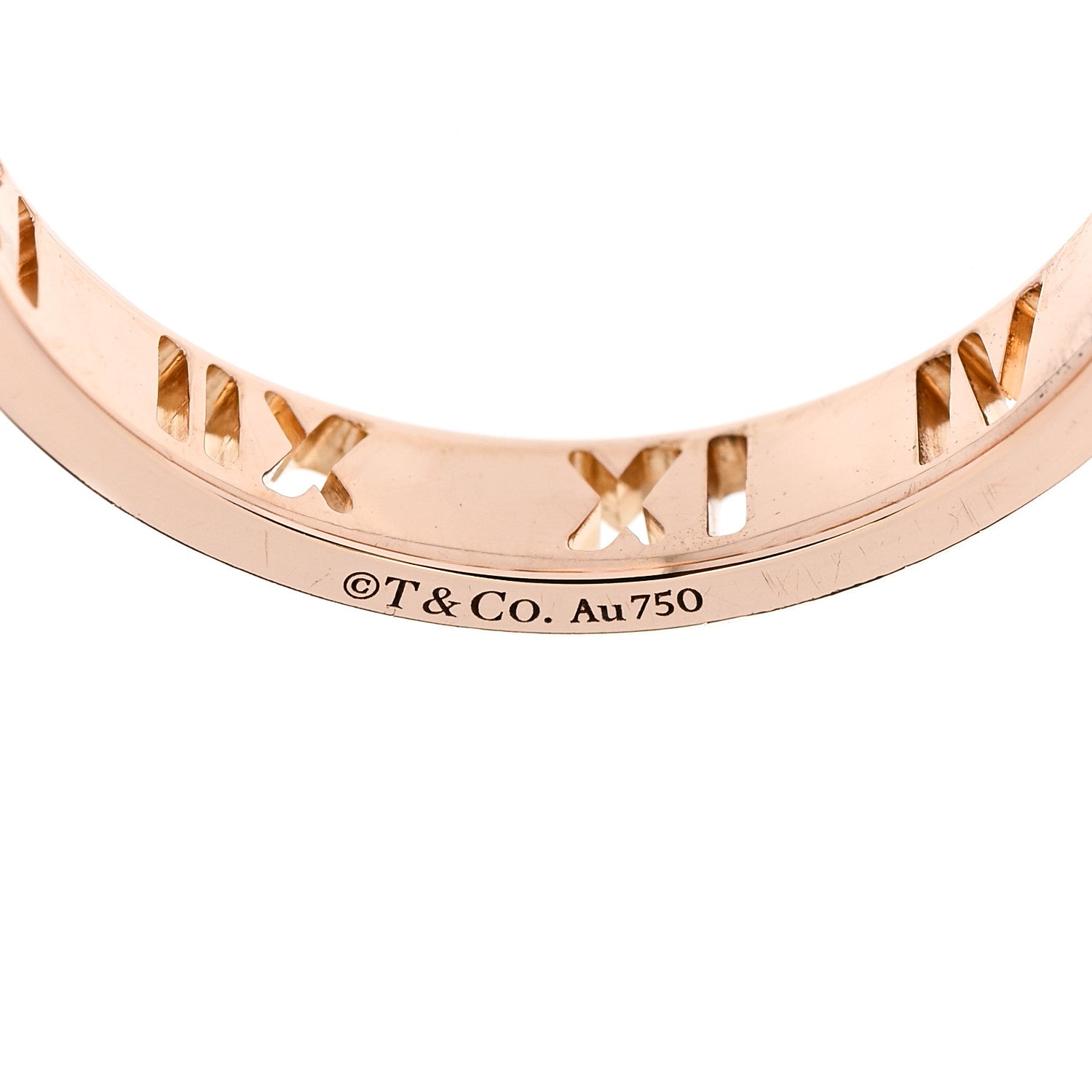 Tiffany 18K Rose Gold Diamond Atlas Pierced Ring 58 8.25 4 of 4