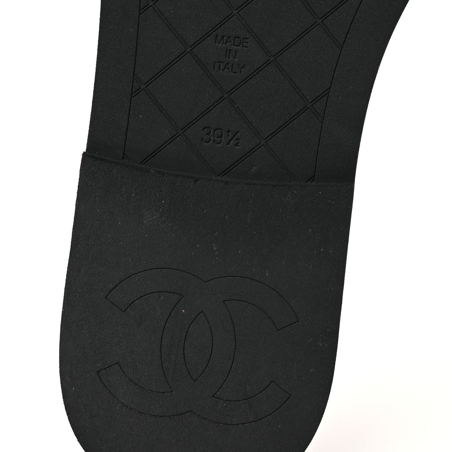 Chanel Lambskin Quilted Textured CC Mules Sandals 39.5 Black 7 of 9