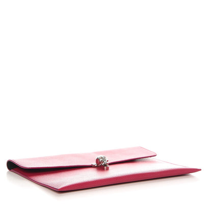 Alexander McQueen Calfskin Skull Envelope Clutch Fuchsia 4 of 8