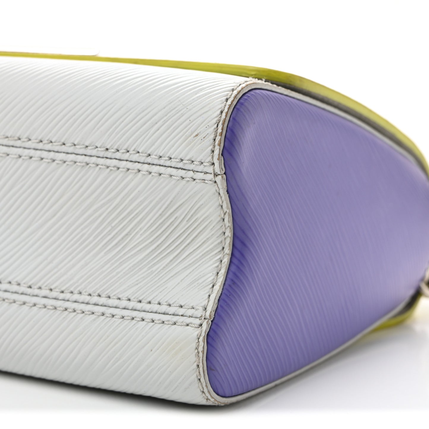 Epi Twist Shoulder Bag MM Purple Yellow Grey