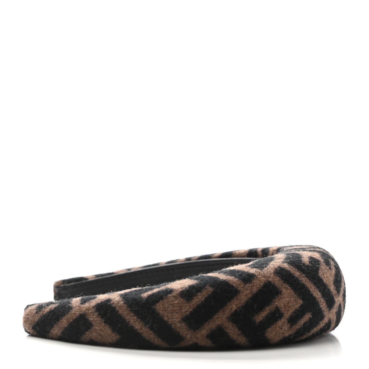 Fendi Wool Cashmere FF Logo Headband Tobacco 7 of 14