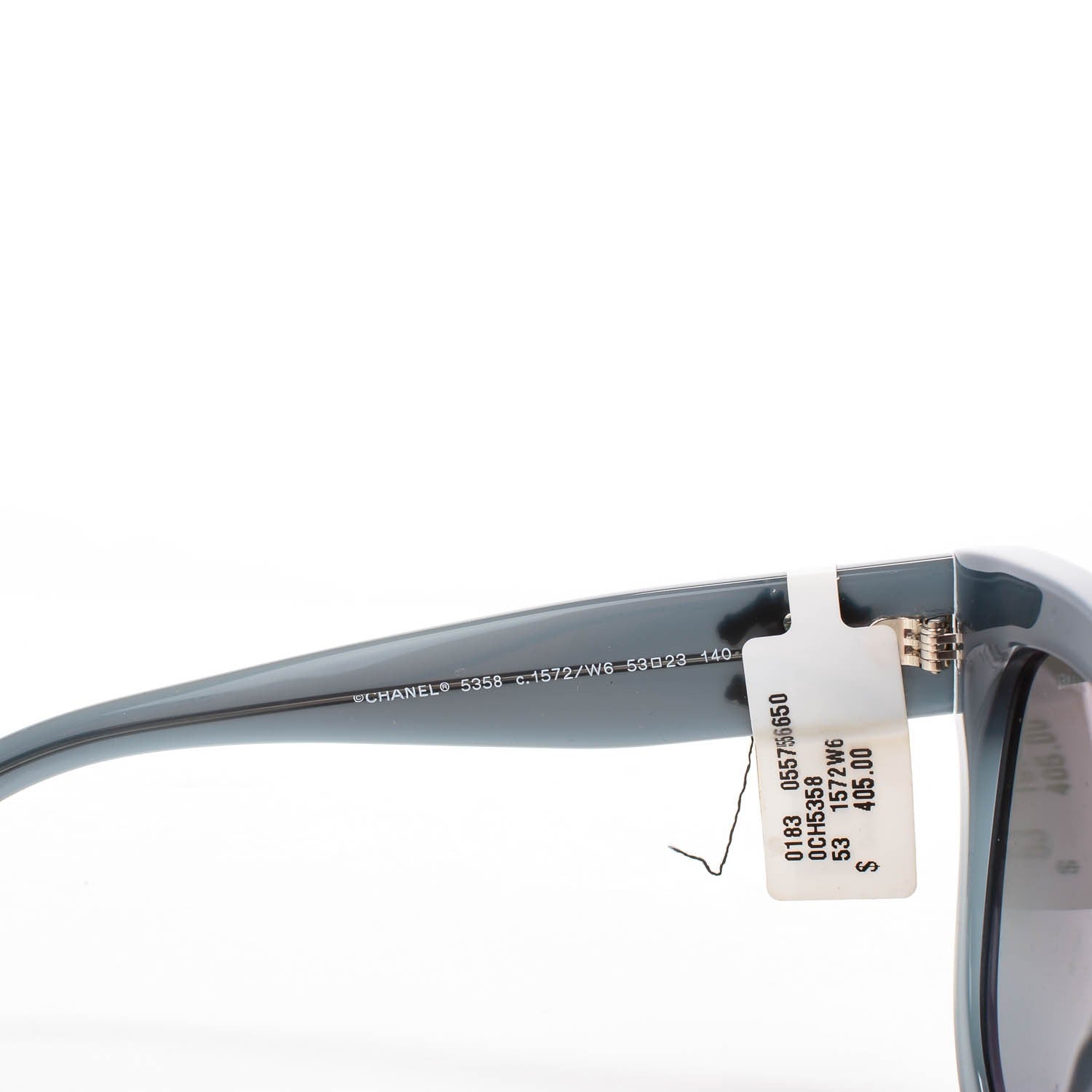 Chanel Acetate Butterfly Signature CC Sunglasses 5358 Blue Grey 5 of 6