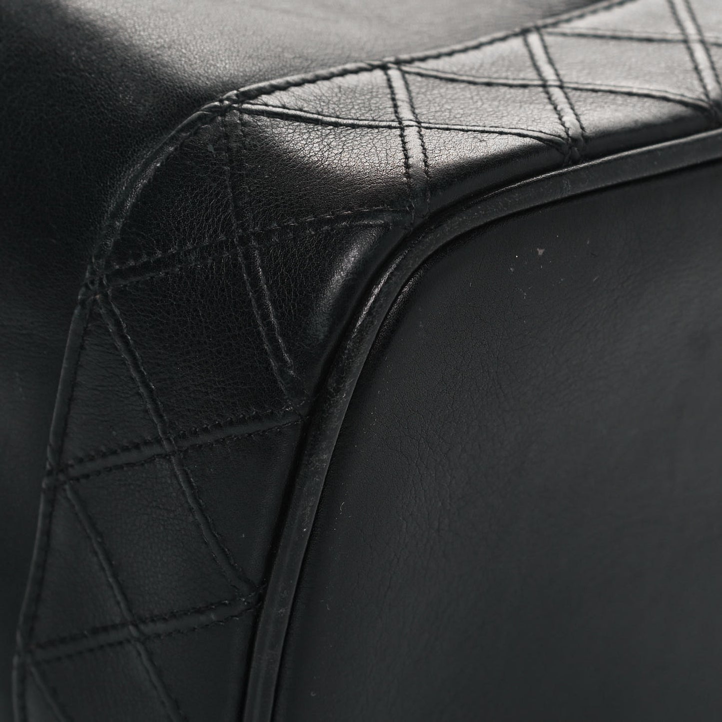 Calfskin Cosmetic Vanity Bag Black