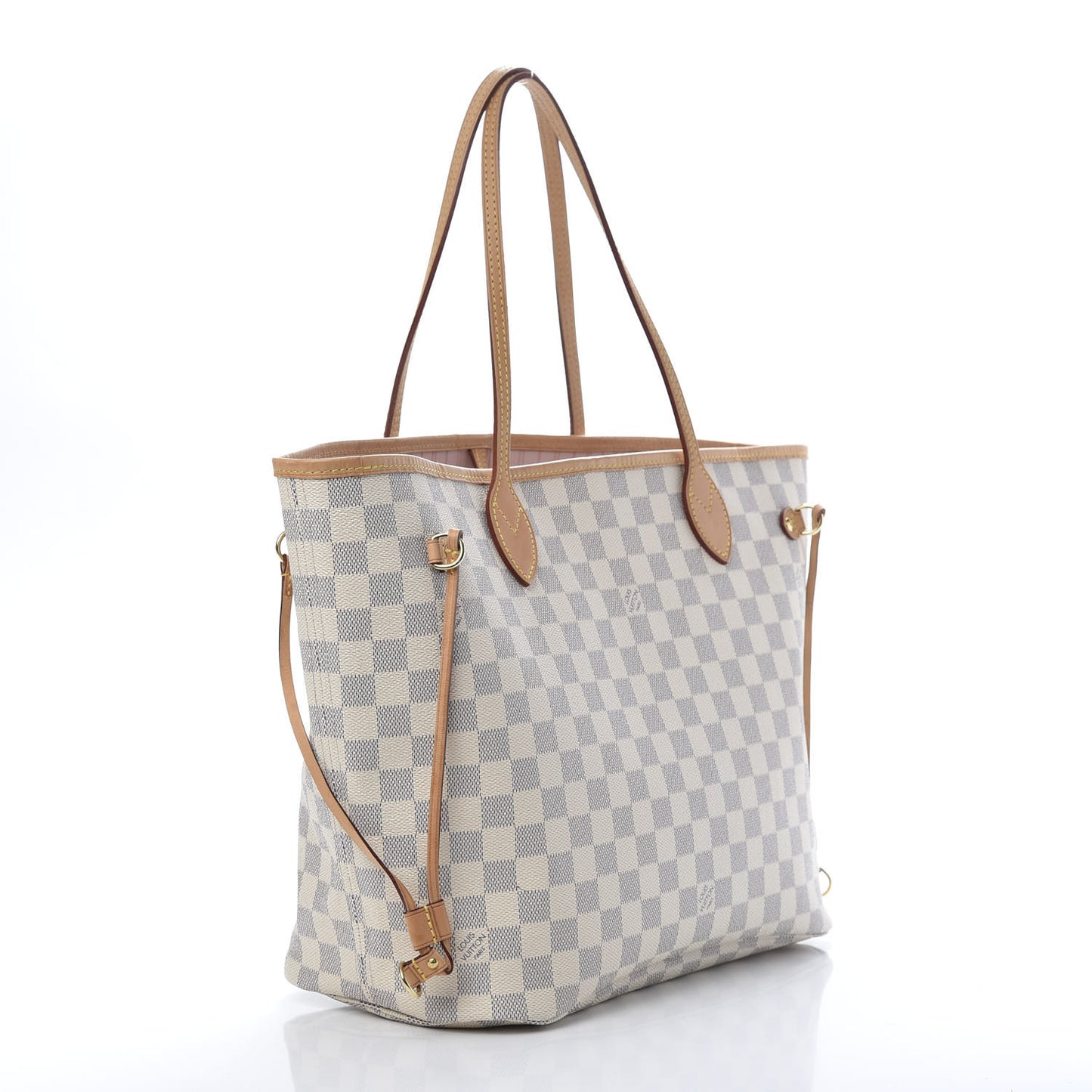Damier Azur Neo Neverfull MM Rose Ballerine